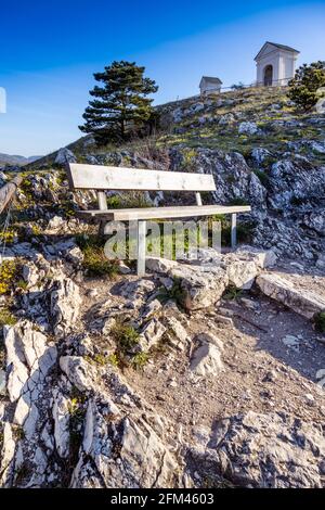 Svaty kopecek, Mikulov, Jizni Morava, Ceska republika / la collina Holly, Mikulov città, Moravia del Sud, repubblica Ceca Foto Stock