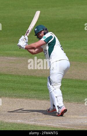 Joe Leach in batting action per il Worcestershire durante il Worcestershire CCC vs Essex CCC, Specsavers County Championship Division 2 Cricket a New Road o Foto Stock