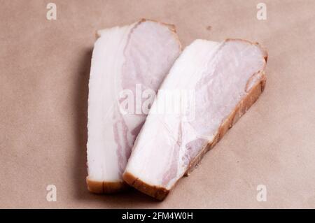 rasher di pancetta dal taglio spesso irlandese biologico Foto Stock