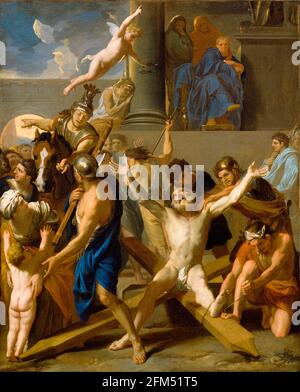 Il martirio di Sant'Andrea, dipinto di Charles le Brun, 1646-1647 Foto Stock