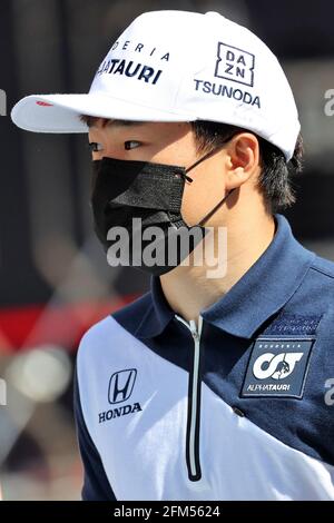 Barcellona, Spagna. 06 maggio 2021. Yuki Tsunoda (JPN) AlphaTauri. 06.05.2021. Campionato del mondo Formula 1, Rd 4, Gran Premio di Spagna, Barcellona, Spagna, Giorno di preparazione. Il credito fotografico dovrebbe essere: XPB/immagini dell'associazione stampa. Credit: XPB Images Ltd/Alamy Live News Foto Stock