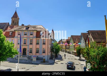 Città interna di Gunzenhausen in Baviera Foto Stock