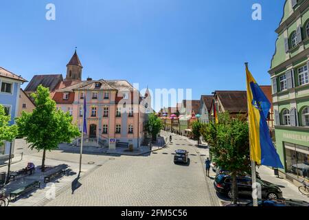 Città interna di Gunzenhausen in Baviera Foto Stock