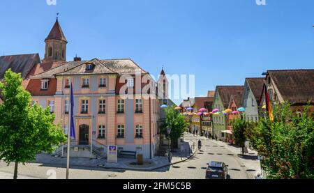 Città interna di Gunzenhausen in Baviera Foto Stock
