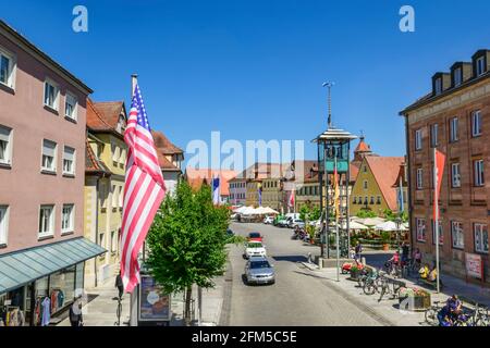 Città interna di Gunzenhausen in Baviera Foto Stock