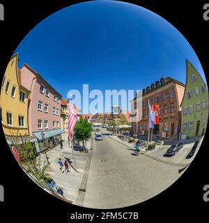 Città interna di Gunzenhausen in Baviera Foto Stock