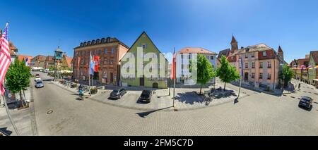 Città interna di Gunzenhausen in Baviera Foto Stock