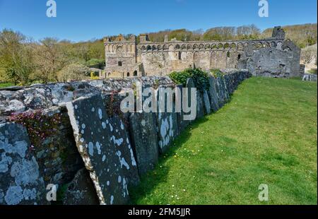 Il Palazzo Vescovile nella Cattedrale di St David, St David's, Pembrokeshire, Galles Foto Stock