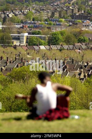 VISTA DI LONDRA NORD DA ALEXANDRA PALACE MAGGIO 2001 Foto Stock