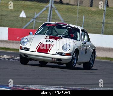 Mark Bates, James Bates, Porsche 911, RAC Pall Mall Cup for Pre-66 GT, Sports Racing and Touring Cars, Donington Historic Festival, Donington Park, en Foto Stock