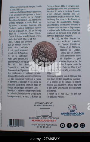 10 euro Napoléon Argent Monnaie de Paris Foto Stock