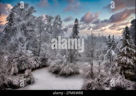 DE - BAVIERA: Winter Wonderland (HDR-Fotografia) Foto Stock