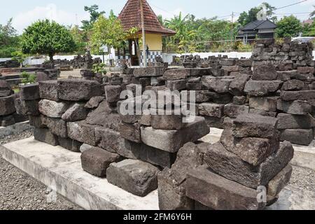 Simping pietra tempio rovine. Il Tempio di Simping è la tomba di Raden Wijaya, il re di Majapahit Foto Stock