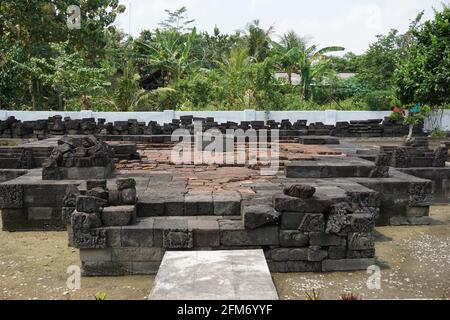 Simping pietra tempio rovine. Il Tempio di Simping è la tomba di Raden Wijaya, il re di Majapahit Foto Stock