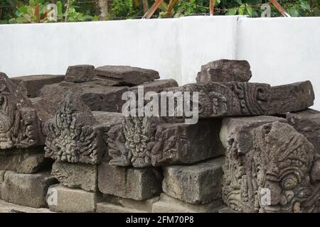 Simping pietra tempio rovine. Il Tempio di Simping è la tomba di Raden Wijaya, il re di Majapahit Foto Stock