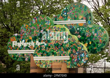 Flatbush Avenue segno a Brooklyn NYC Foto Stock