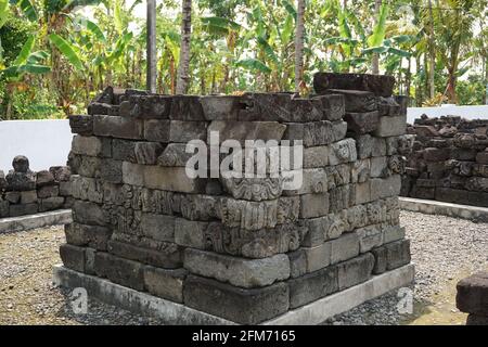 Simping pietra tempio rovine. Il Tempio di Simping è la tomba di Raden Wijaya, il re di Majapahit Foto Stock