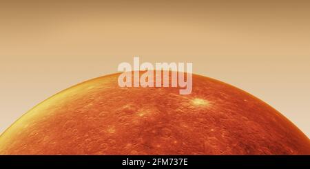 Bella superficie Red Planet Abstract sfondo con Orange Sky. Moderno sfondo Marte. Foto Stock