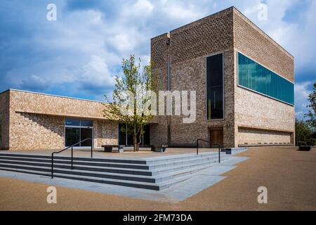 Piani di settore del centro di sviluppo Eddington in Cambridge. Piani campo è un centro comunitario e alla sala concerti, aperto 2018, architetti MUMA. Foto Stock