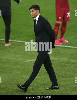 Paulo Fonseca, direttore di Roma, durante la semifinale della UEFA Europa League allo Stadio Olimpico di Roma. Data immagine: Giovedì 6 maggio 2021. Foto Stock