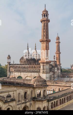 La moschea di Asfi al complesso di Bara Imambara a Lucknow, stato di Utttar Pradesh, India Foto Stock