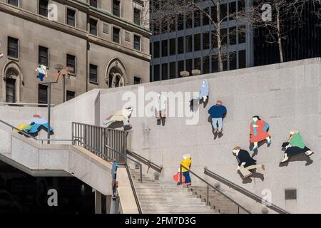 L'uscita per il Royal Bank Plaza dalla Union Station di Toronto, Canada Foto Stock