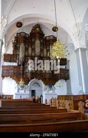 Copenaghen, Danimarca - 2 maggio 2011: Interno della Chiesa del nostro Salvatore (Vor Frelsers Kirke). Foto Stock