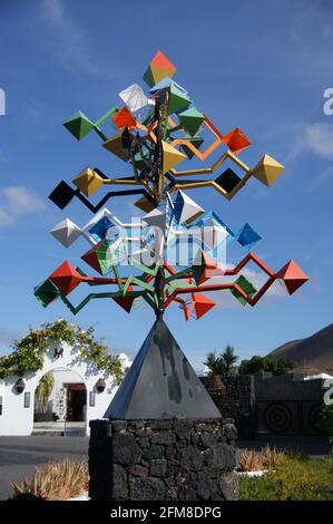 Caesar Manrique scultura del vento di forme geometriche. Foto Stock