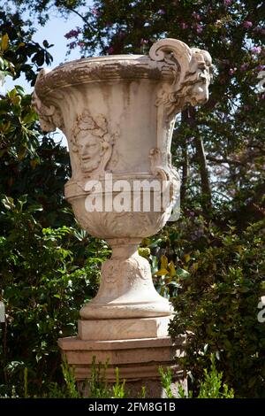 Decorazioni dei giardini di Aranjuez a Madrid Foto Stock