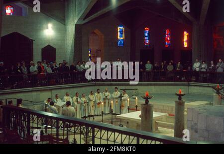 CELEBRACION DE LA STA MISA. POSIZIONE: BASILICA DE LA ANUNCIACION. NAZARET. ISRAELE. Foto Stock