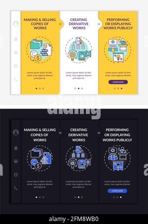 Diritti di autore speciali per il modello vettoriale di onboarding Illustrazione Vettoriale