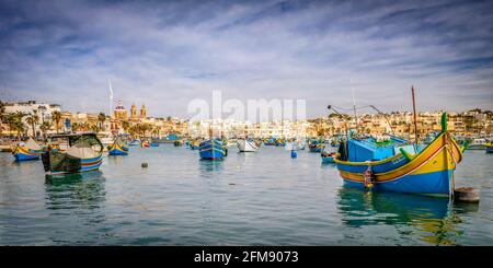 destinazione di viaggio porto famoso di malta Foto Stock