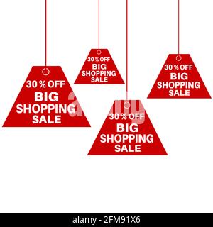 Grande offerta di vendita e di affare poster e banner vettoriale design. Illustrazione Vettoriale