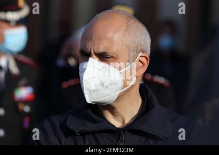 Campobasso, Italia - 6 maggio 2021: Fabrizio Curcio capo del Dipartimento della produzione civile Foto Stock