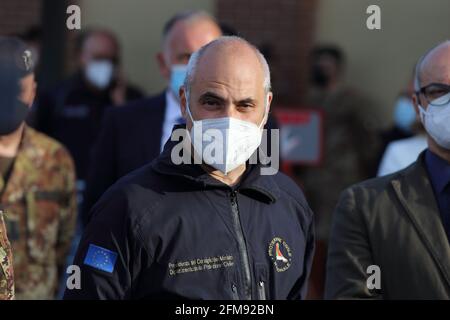 Campobasso, Italia - 6 maggio 2021: Fabrizio Curcio capo del Dipartimento della produzione civile Foto Stock