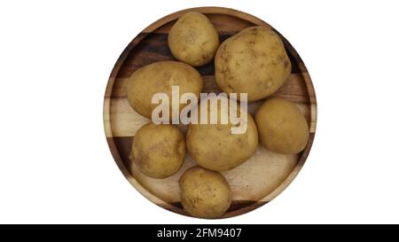 Patate grezzo isolato su sfondo bianco Foto Stock