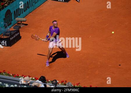 Madrid, Spagna. 07 maggio 2021. Rafae lNadal (SPA) VS Alexander Zverev (GER) Durning Match Master 1000 - Mutua Madrid Open 2021, Madrid 7 maggio 2021 Credit: CORDON PRESS/Alamy Live News Foto Stock