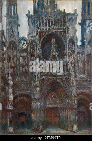 Dipinto di Claude Monet – Cattedrale di Rouen, il portale occidentale, il tempo opaco – 1892 Foto Stock