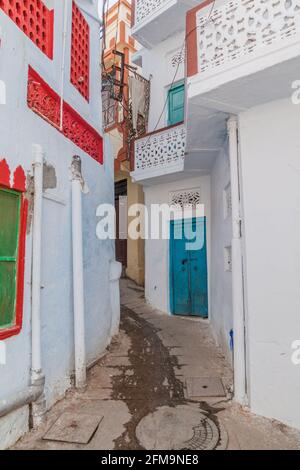 Narrow Alley in Udaipur, stato del Rajasthan, India Foto Stock