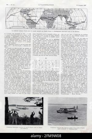 La randonnée aérienne d'étude autour du monde entreprise par Amelia Earhart et dramatiquement interrompue près de l'île Howland Foto Stock
