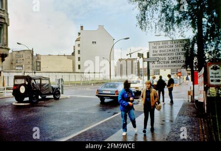 Muro di Berlino, luglio 1984 Foto Stock