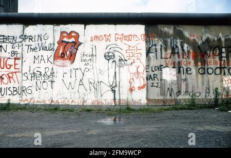 Muro di Berlino, luglio 1984 Foto Stock