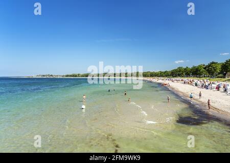 Spiaggia sul Mar Baltico a Timmendorfer Strand, Schleswig-Holstein, Germania Foto Stock