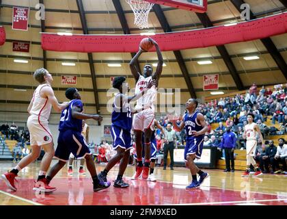 MUNSTER, STATI UNITI - 01 dicembre 2018: Munster vs Hammond High School Basketball Foto Stock