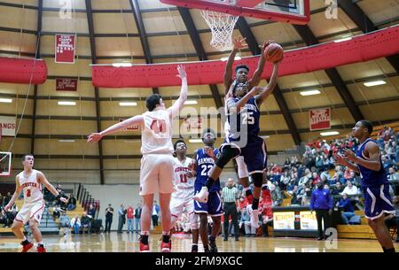 MUNSTER, STATI UNITI - 01 dicembre 2018: Munster vs Hammond High School Basketball Foto Stock