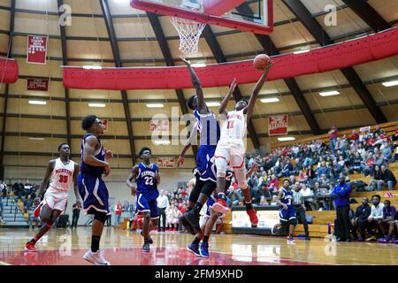 MUNSTER, STATI UNITI - 01 dicembre 2018: Munster vs Hammond High School Basketball Foto Stock