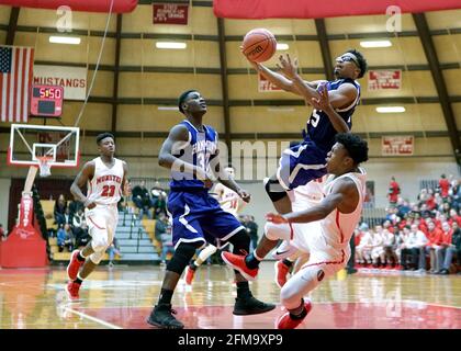 MUNSTER, STATI UNITI - 01 dicembre 2018: Munster vs Hammond High School Basketball Foto Stock