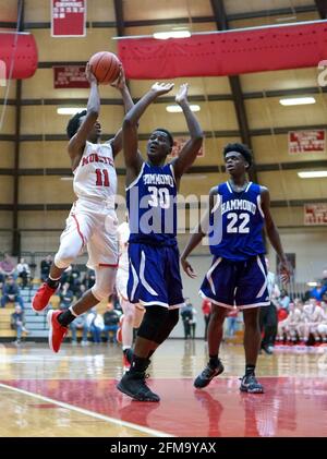 MUNSTER, STATI UNITI - 01 dicembre 2018: Munster vs Hammond Indiana High School Basketball Foto Stock