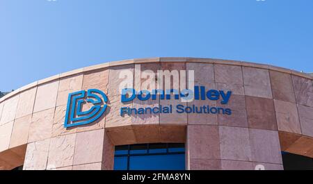 Phoenix, AZ - 20 marzo 2021: Donnelley Financial Solutions è una società globale di conformità finanziaria con sede a Chicago, Illinois Foto Stock