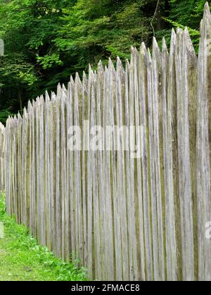 Forte romano Saalburg vicino a Bad Homburg, Limes ricostruito, patrimonio dell'umanità dell'UNESCO, Taunus, Assia, Germania Foto Stock